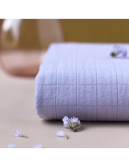 Cranberry, Coton matelasse couleur Mauve, La Maison Naive