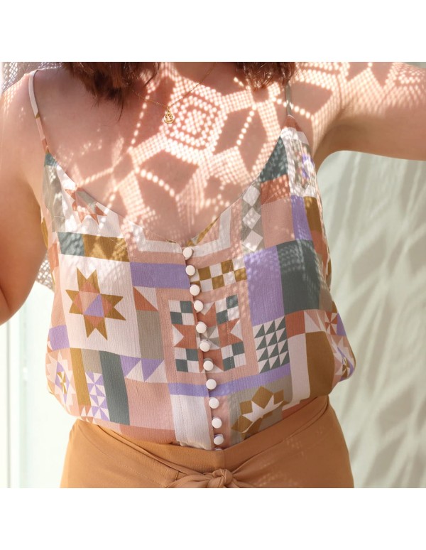 Crêpe Marocain de Viscose, Patchwork Mauve