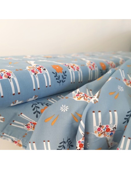 Cranberry, Velours milleraies de coton, Meadow Safari, Girafe, Dashwood