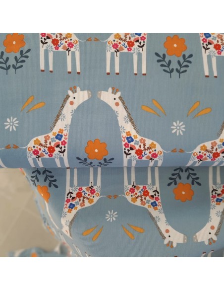 Cranberry, Velours milleraies de coton, Meadow Safari, Girafe, Dashwood