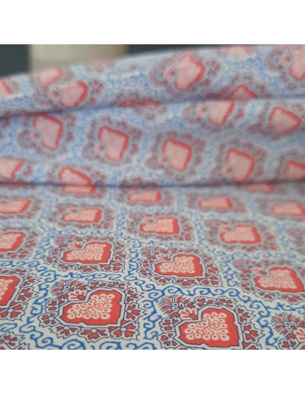 Cranberry, Batiste de coton Tana Lawn, King of hearts, Liberty of London
