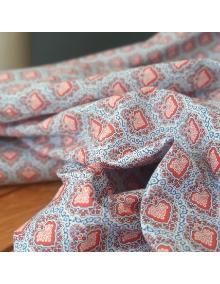 Cranberry, Batiste de coton Tana Lawn, King of hearts, Liberty of London