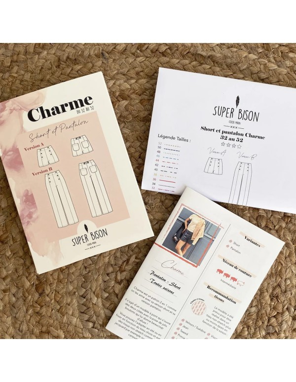 Cranberry, Patron Femme, pantalon Charme du 32 au 52, Super Bison