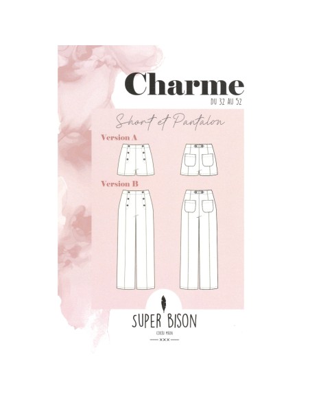 Cranberry, Patron Femme, pantalon Charme du 32 au 52, Super Bison