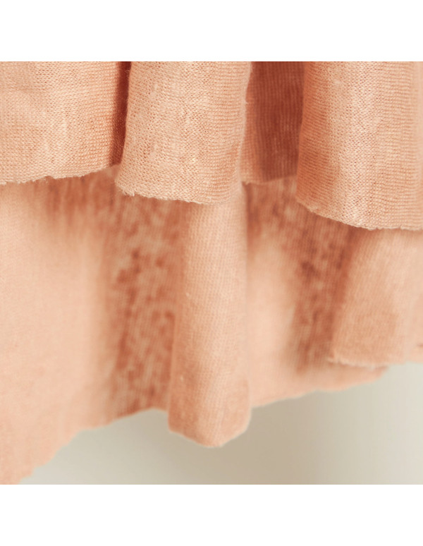 Cranberry, Jersey de lin peche, Fine linen knit rose, Mind the Maker