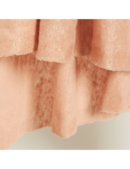 Cranberry, Jersey de lin peche, Fine linen knit rose, Mind the Maker