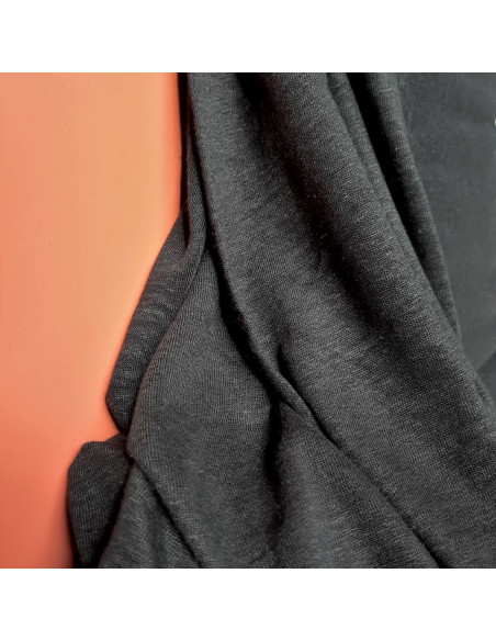 Cranberry, Jersey de lin noir, Fine linen knit black, Mind the Maker