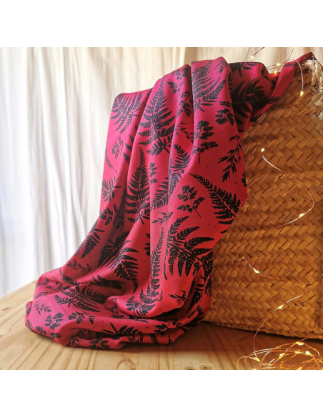 Cranberry, Twill de coton biologique Fougeres Atelier Rubael