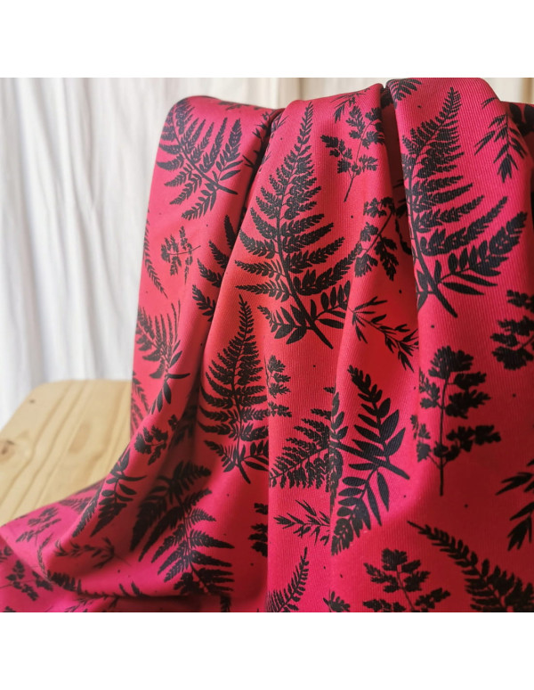 Cranberry, Twill de coton biologique Fougeres Atelier Rubael