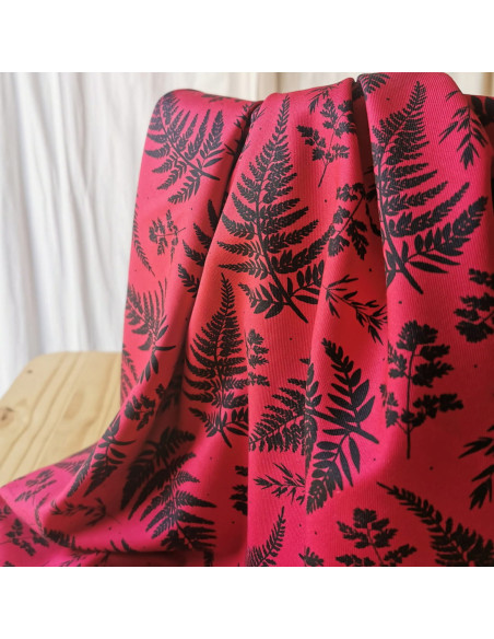 Cranberry, Twill de coton biologique Fougeres Atelier Rubael