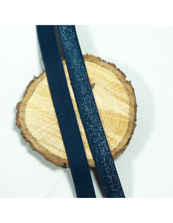 Cranberry Elastique fantaisie ou lingerie lurex bleu marine 1 cm