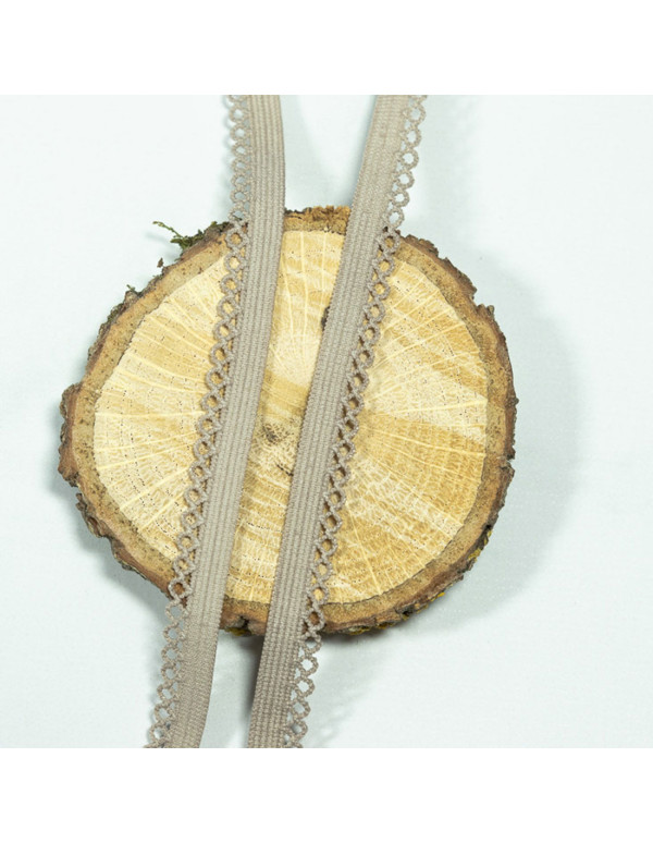 Cranberry Elastique a picots festonne nude couleur chair 1 cm