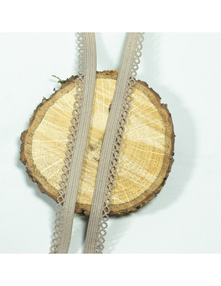 Cranberry Elastique a picots festonne nude couleur chair 1 cm