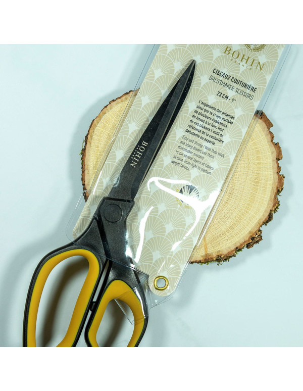Cranberry, Ciseaux couturière 23cm noir jaune Bohin