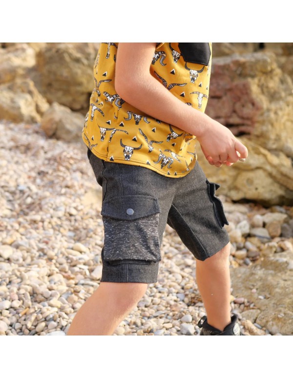 Cranberry, Patron Garçon, Pantalon et Bermuda Marley (du 2 au 12 ans), Super Bison