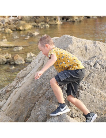 Cranberry, Patron Garçon, Pantalon et Bermuda Marley (du 2 au 12 ans), Super Bison