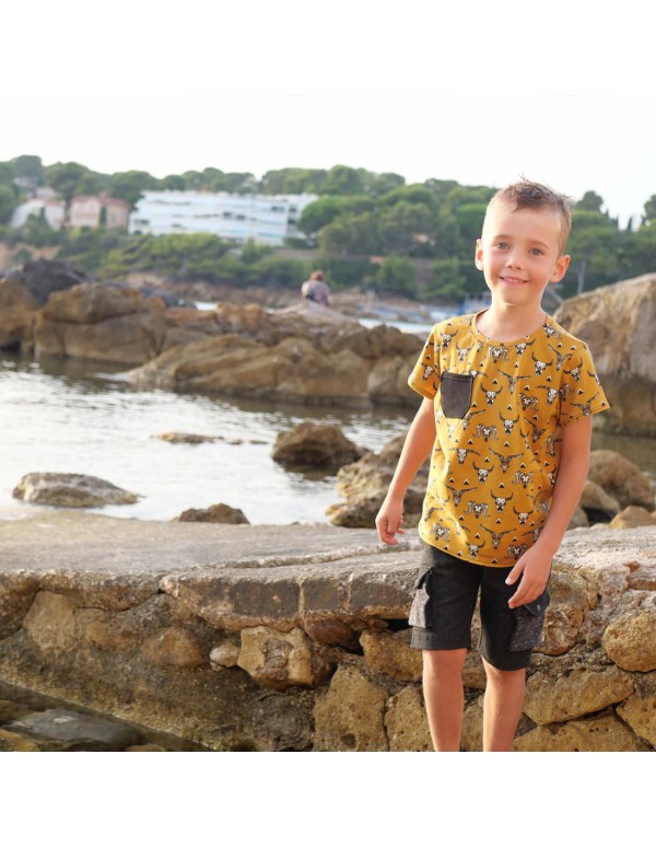 Cranberry, Patron Garçon, Pantalon et Bermuda Marley (du 2 au 12 ans), Super Bison