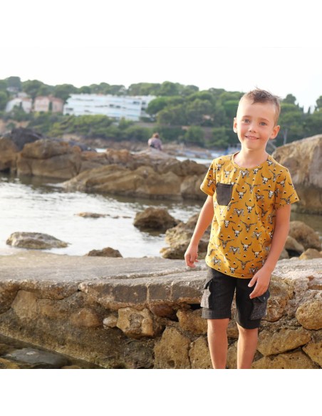 Cranberry, Patron Garçon, Pantalon et Bermuda Marley (du 2 au 12 ans), Super Bison