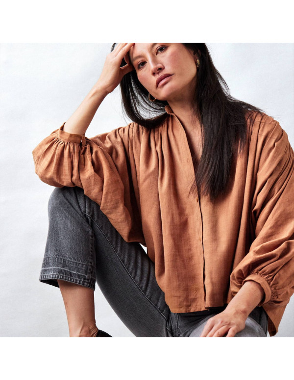 Cranberry, Coton Viscose Flake Pecan Pie, Atelier Brunette