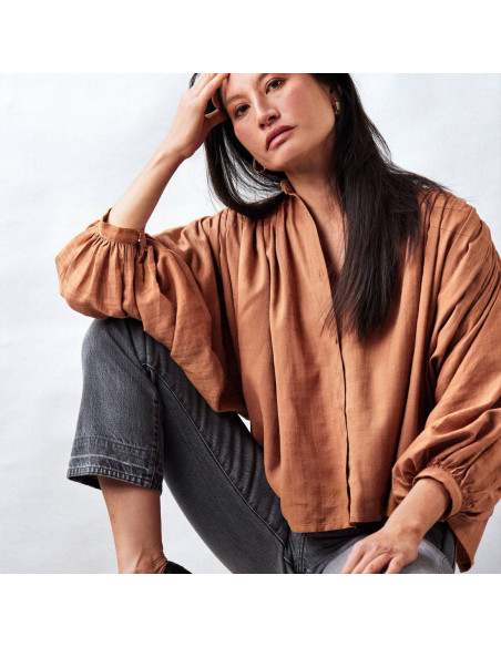 Cranberry, Coton Viscose Flake Pecan Pie, Atelier Brunette