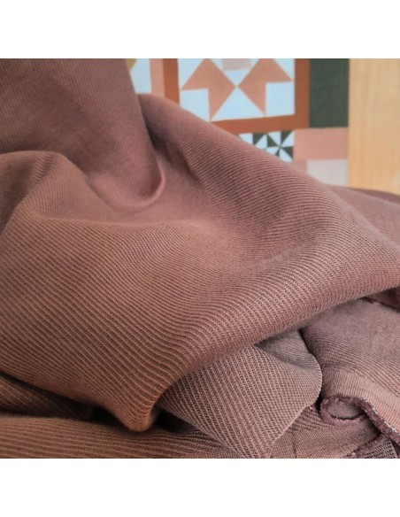 Cranberry, Twill de coton lin, vieux rose, Linen cotton twill, old rose, Mind the maker