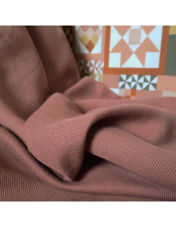 Cranberry, Twill de coton lin, vieux rose, Linen cotton twill, old rose, Mind the maker