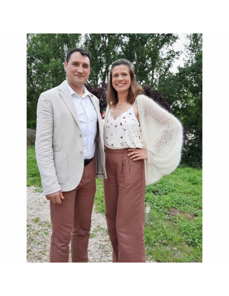 Cranberry, Twill de coton lin, vieux rose, Linen cotton twill, old rose, Mind the maker