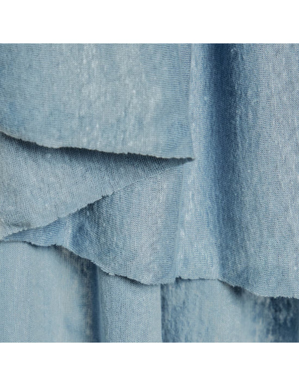 Cranberry, Jersey de lin Bleu clair, Fine linen knit Faded blue, Mind the Maker