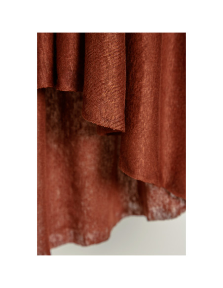 Cranberry Jersey de lin couleur sienne, Fine linen knit sienna Mind the Maker