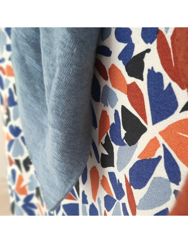 Cranberry, Jersey de lin Bleu clair, Fine linen knit Faded blue, Mind the Maker