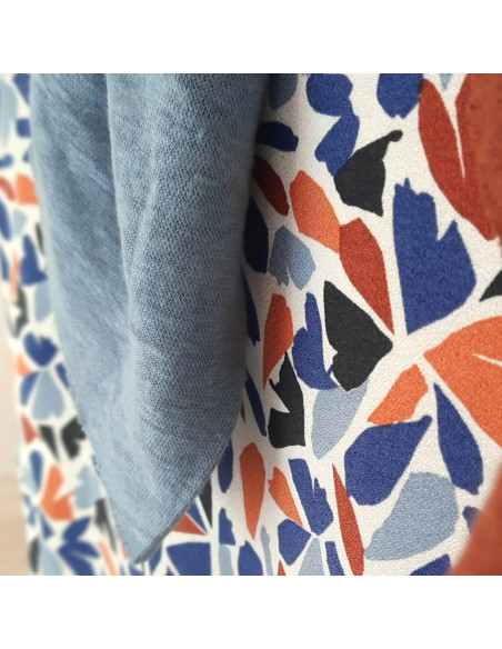 Cranberry, Jersey de lin Bleu clair, Fine linen knit Faded blue, Mind the Maker