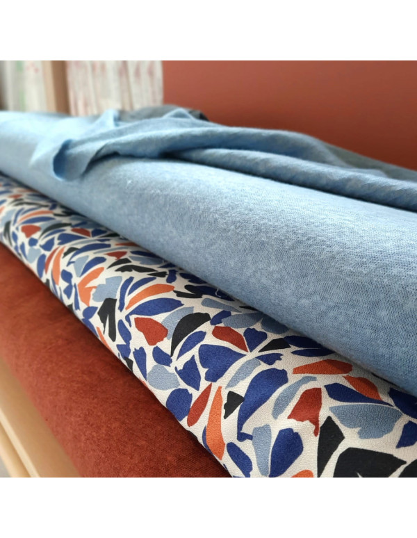 Cranberry, Jersey de lin Bleu clair, Fine linen knit Faded blue, Mind the Maker