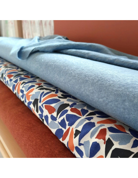 Cranberry, Jersey de lin Bleu clair, Fine linen knit Faded blue, Mind the Maker