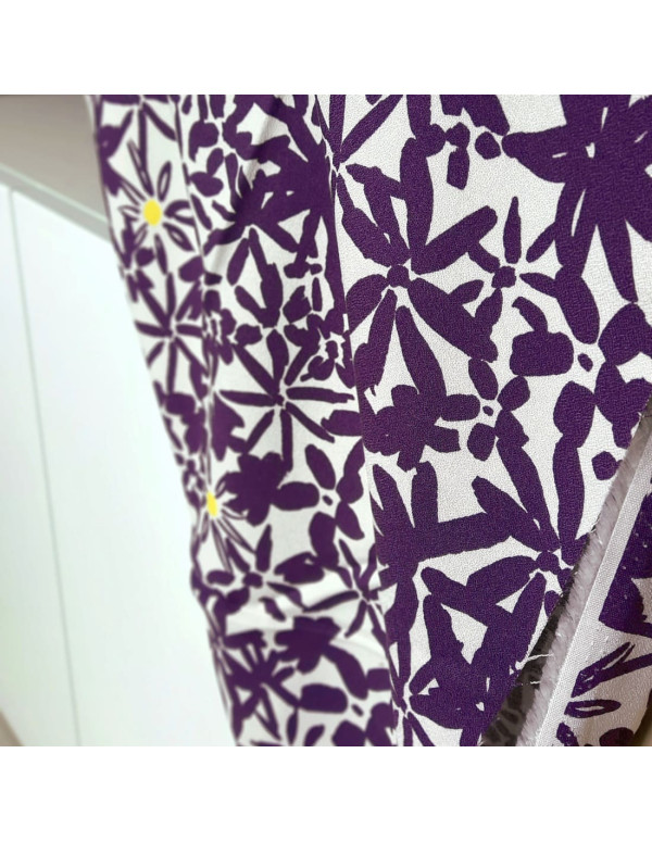 Cranberry, Crepe de viscose Flowery Leia Crepe Plum Prune, Mind the Maker