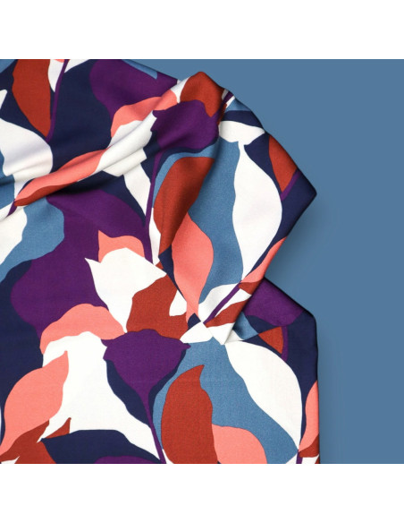 Cranberry, Crepe de viscose Bouquet Leia Crepe Blue Bleu, Mind the Maker