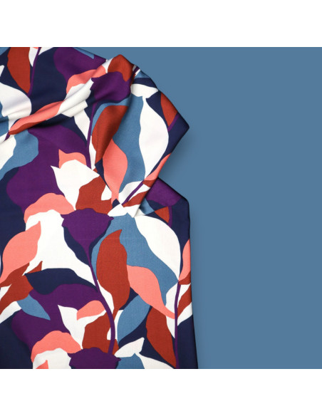 Cranberry, Crepe de viscose Bouquet Leia Crepe Blue Bleu, Mind the Maker
