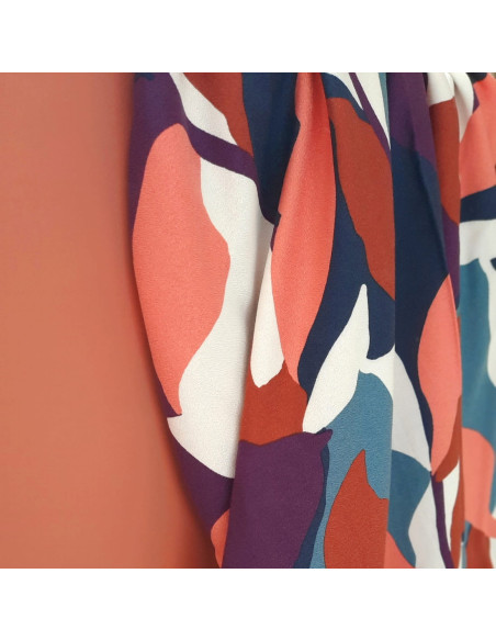 Cranberry, Crepe de viscose Bouquet Leia Crepe Blue Bleu, Mind the Maker