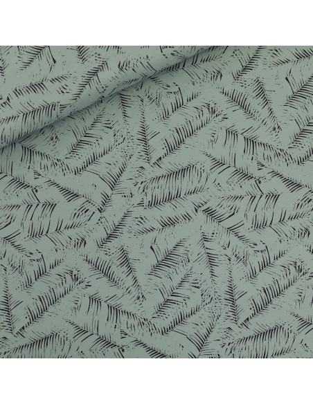 Cranberry, French Terry de coton Leaf Shelter, Green Surf, Feuilles vertes, See you at six