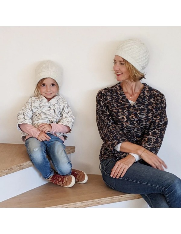 Cranberry, Patron Fille, Kimono Mini-Oréo (du 2 au 12 ans), Super Bison