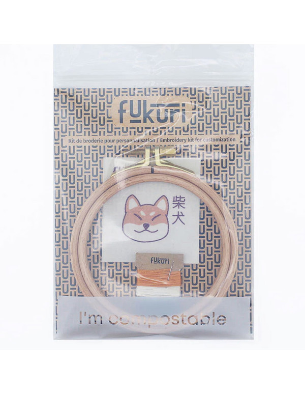 Cranberry, Kit broderie avec tambour Nippon Chien Shiba Fukuri