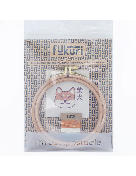Cranberry, Kit broderie avec tambour Nippon Chien Shiba Fukuri