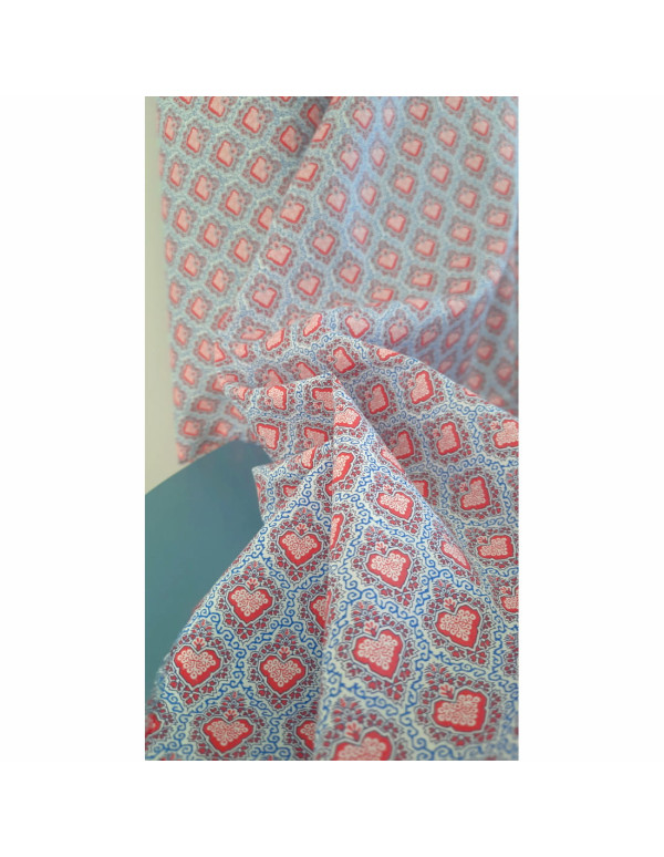 Cranberry, Batiste de coton Tana Lawn, King of hearts, Liberty of London
