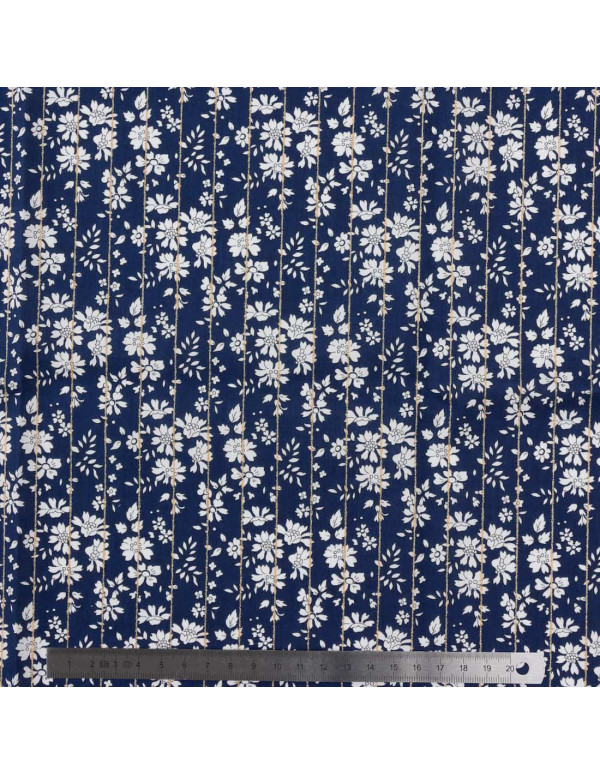 Cranberry, Batiste de coton Tana Lawn, Capel stripe Metallic, Liberty of London