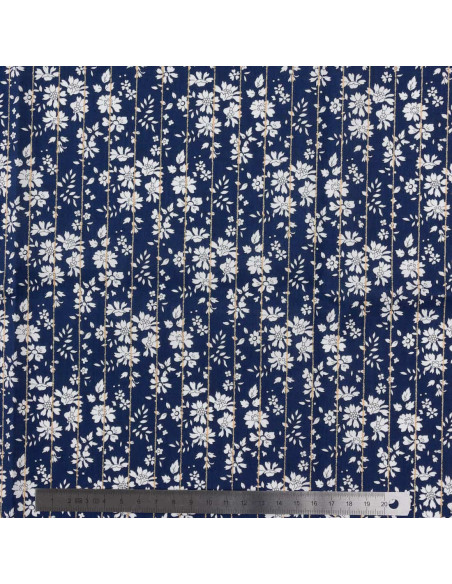 Cranberry, Batiste de coton Tana Lawn, Capel stripe Metallic, Liberty of London