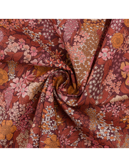 Cranberry, Batiste de coton Tana Lawn, Ciara Metallic, Liberty of London