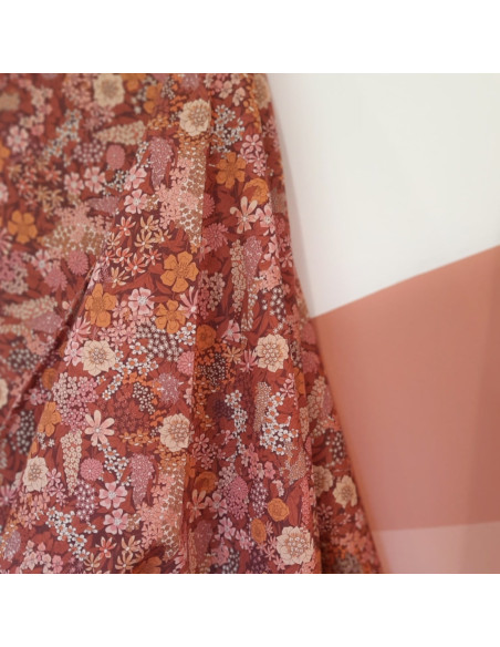 Cranberry, Batiste de coton Tana Lawn, Ciara Metallic, Liberty of London