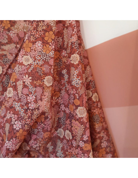 Cranberry, Batiste de coton Tana Lawn, Ciara Metallic, Liberty of London