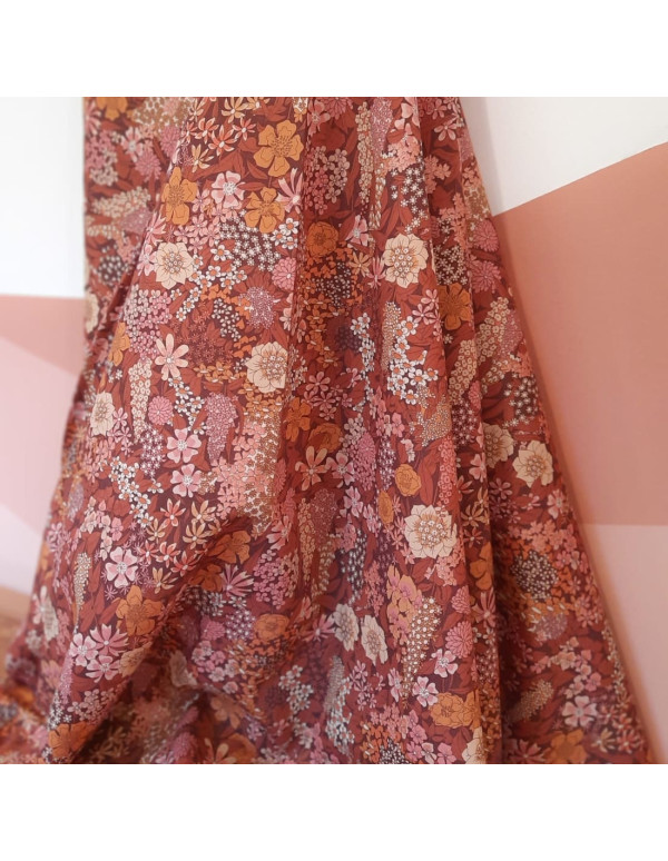 Cranberry, Batiste de coton Tana Lawn, Ciara Metallic, Liberty of London