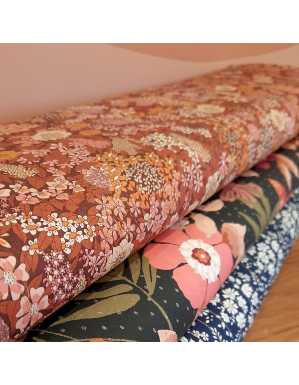 Cranberry, Batiste de coton Tana Lawn, Ciara Metallic, Liberty of London