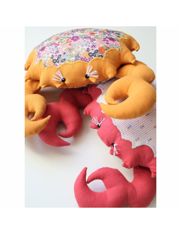 Cranberry, Patron pochette Doudou Crabe 20x20cm, Les enchantees